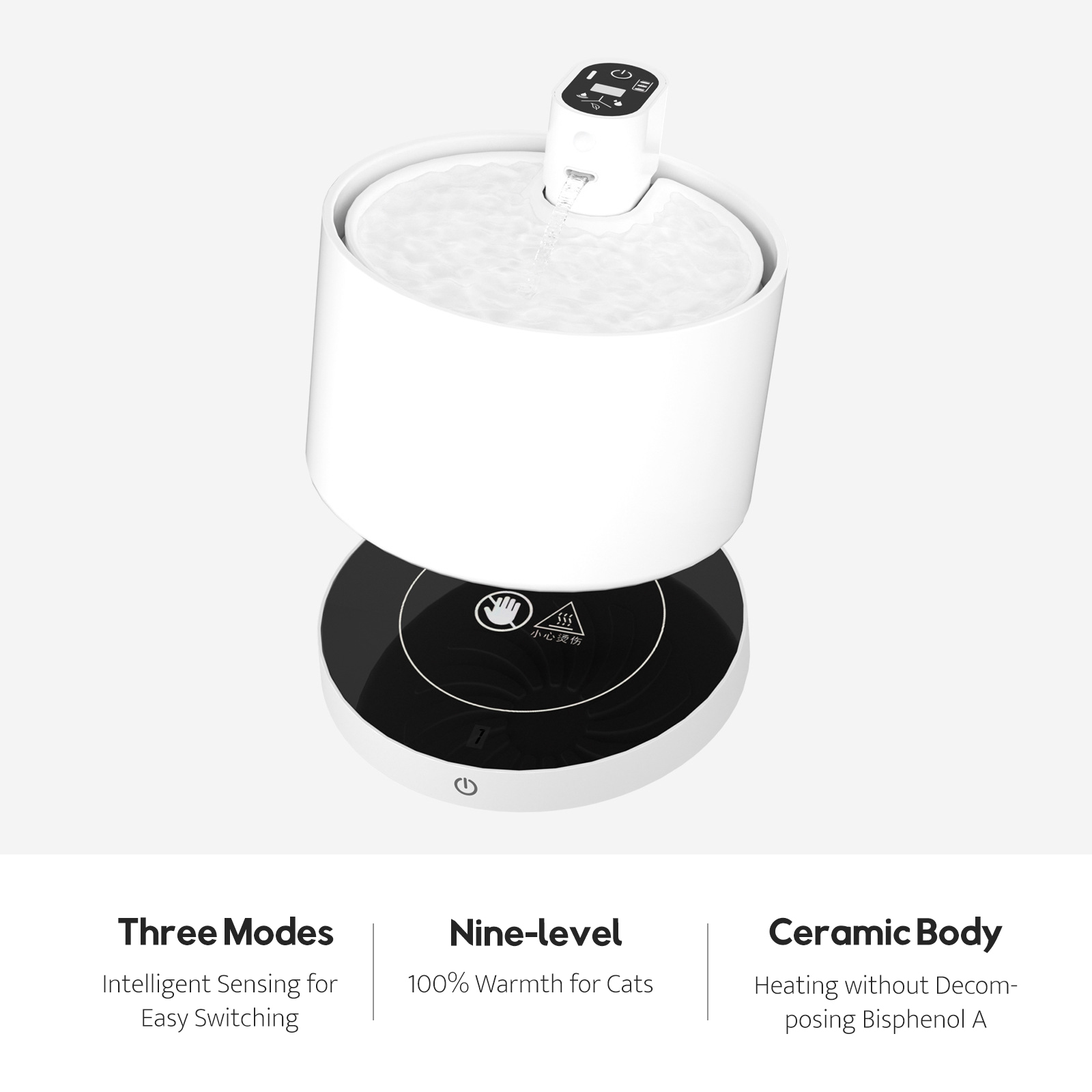 Porcelain Pet Drinking Fountain-Petboxok