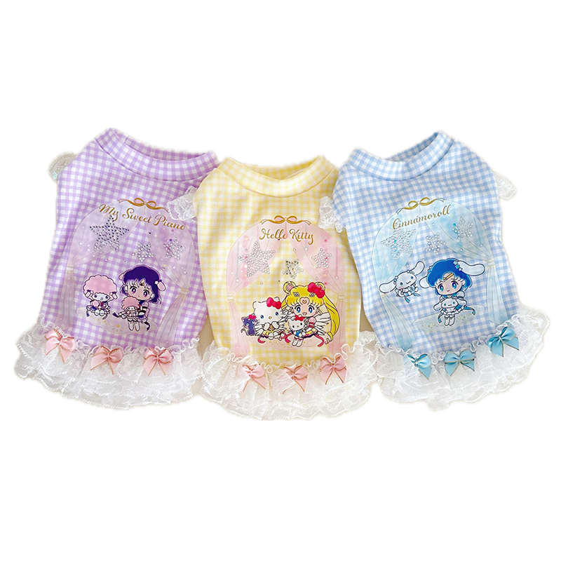 Plaid Princess Pet Dress-Petboxok