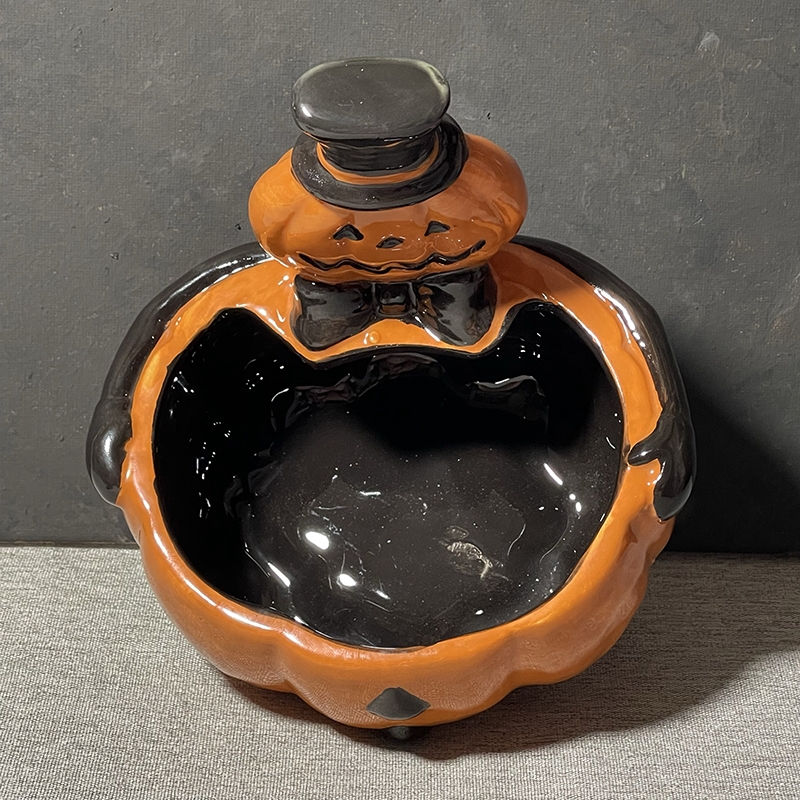 Halloween Pumpkin Ceramic Bowl