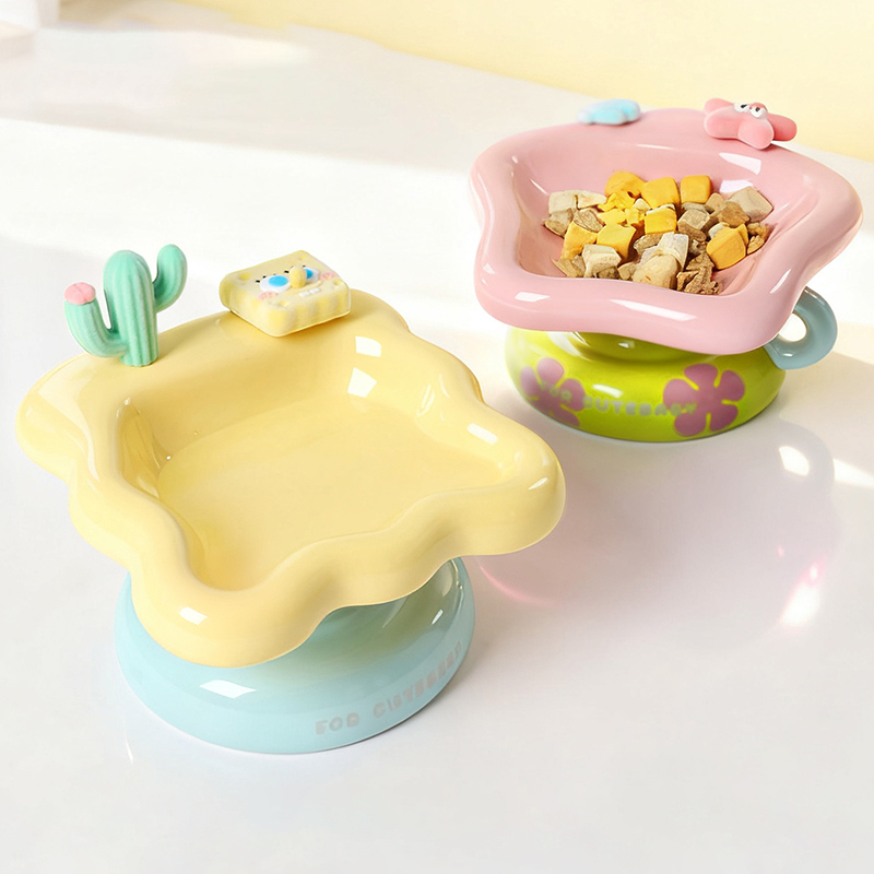 SpongeBob Ceramic Cat Bowl