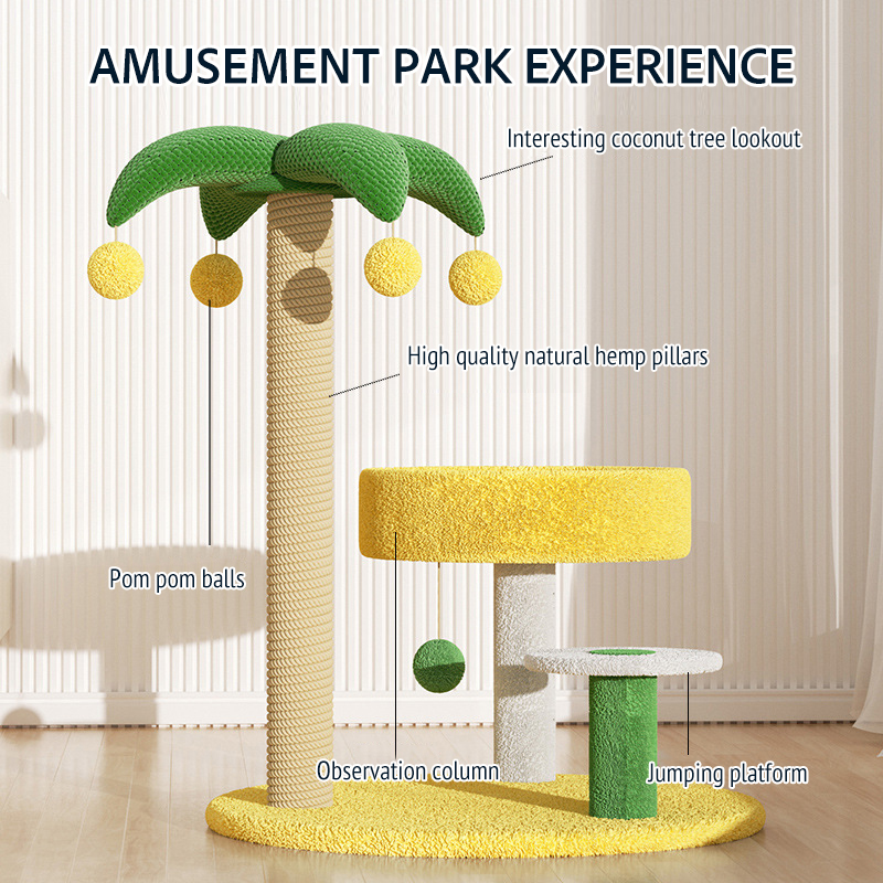 Compact Cat Tree & Scratcher-Petboxok