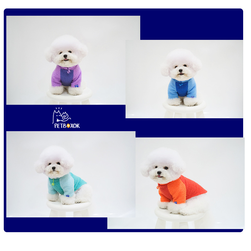 Two-Tone Dog Sweater - Warm Fleece Pullover-Petboxok