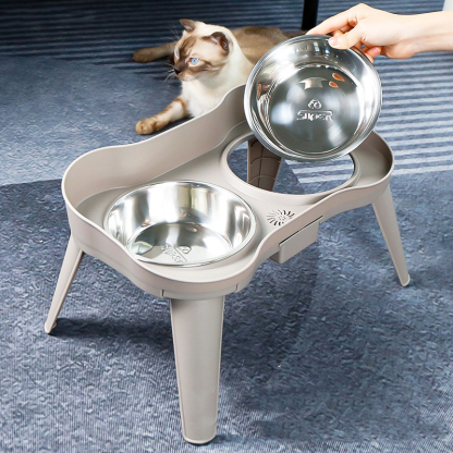 Rimmed Bowl with Elevated Stand-Petboxok