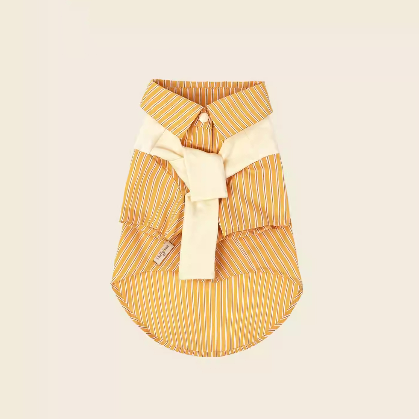 Striped Layered-Look Cotton Shirt-Petboxok