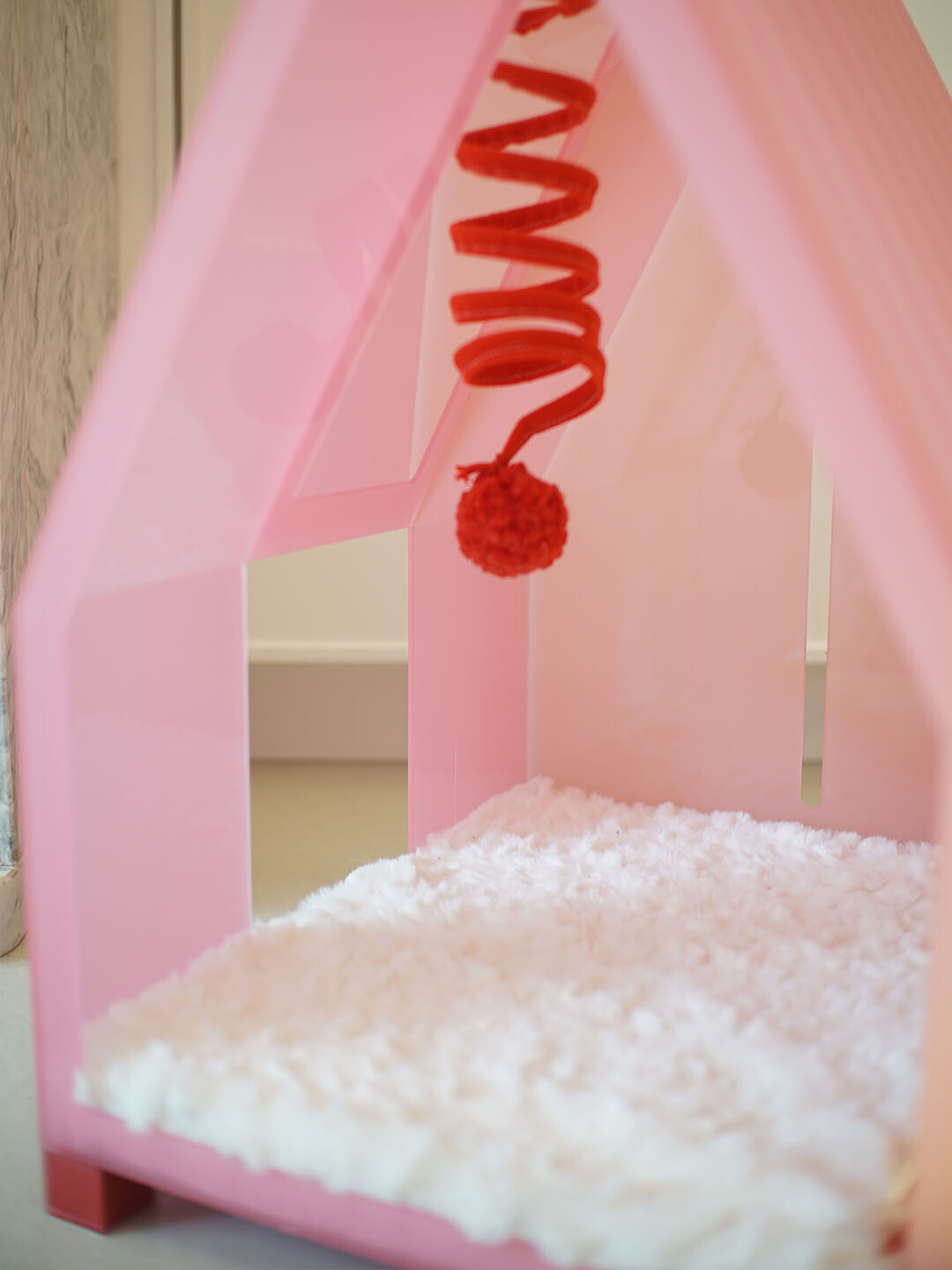Pink Pet House Cat Bed -Petboxok