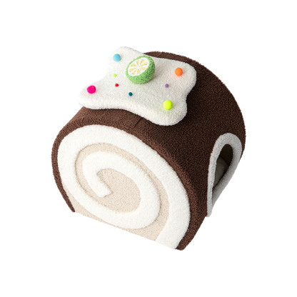 Cat Tree with Swiss Roll Bed & Milk Tea Barrel-Petboxok