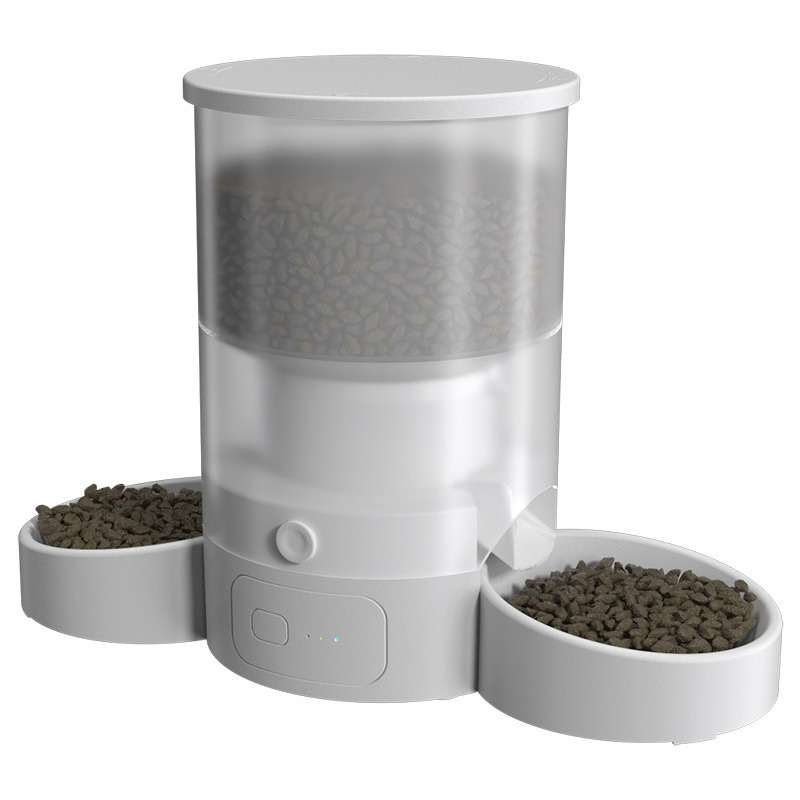 Dual bowl automatic pet feeder for cats and dogs