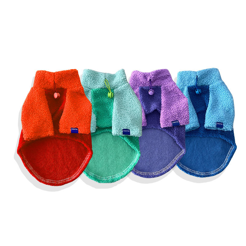 Two-Tone Dog Sweater - Warm Fleece Pullover-Petboxok