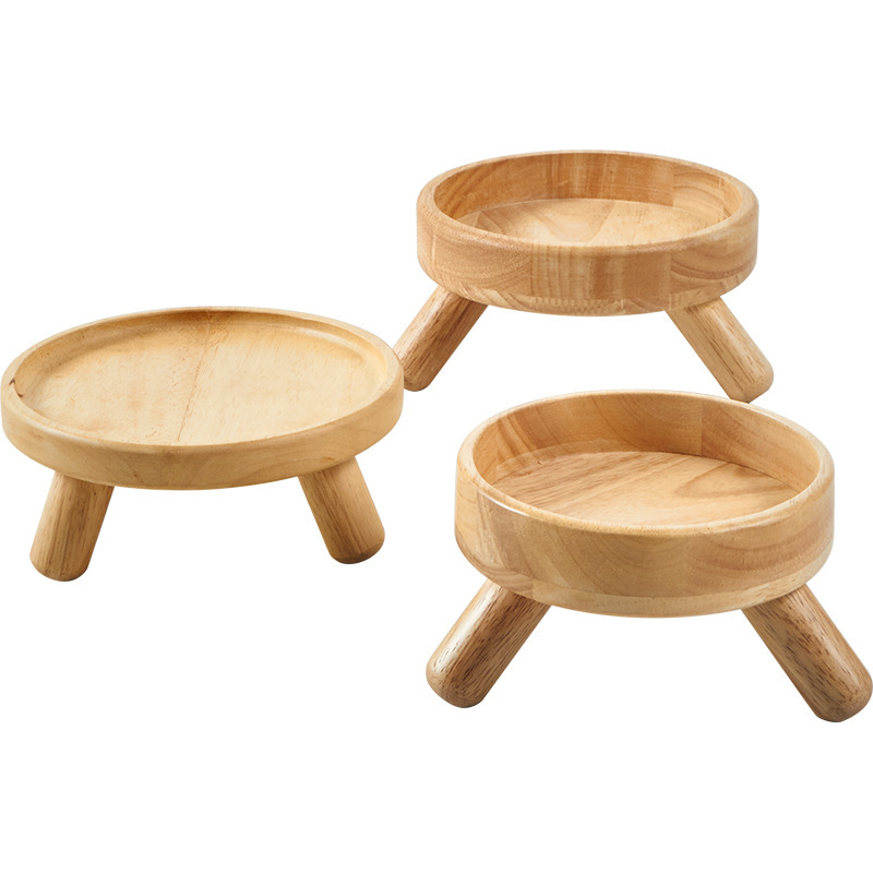 Solid Wood Pet Bowl Stand-Petboxok
