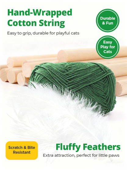 Snowfall Cat Teaser Wand