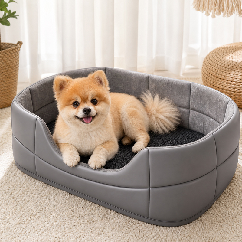 The First-Class Travel Nest | Quilted Vegan Leather Pet Car Seat