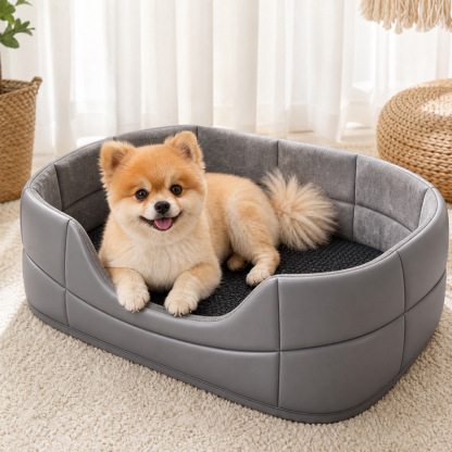 The First-Class Travel Nest | Quilted Vegan Leather Pet Car Seat