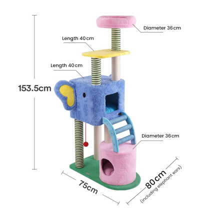 Elephant-Shaped Cat Tree