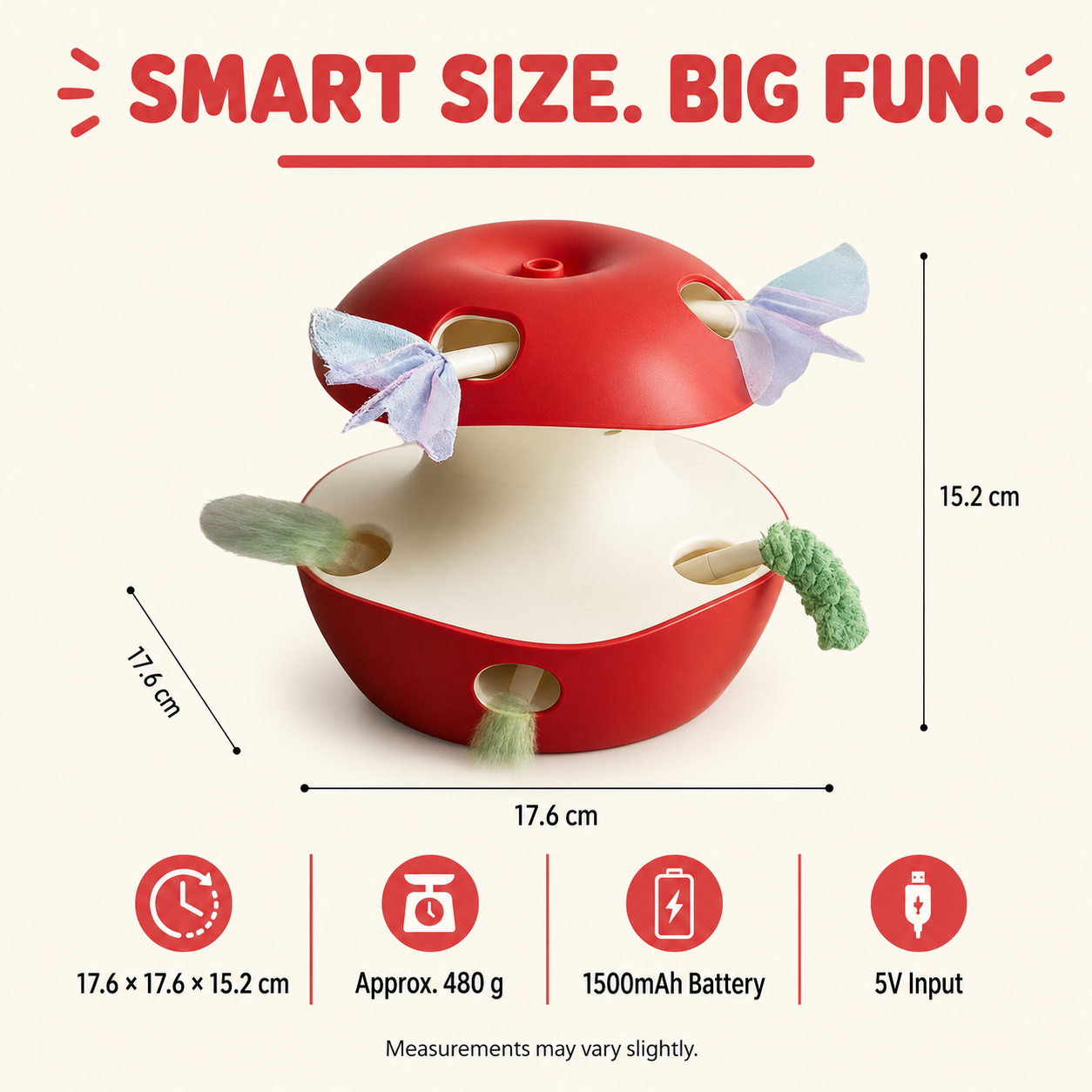 PounceSpin Auto Cat Turntable Toy