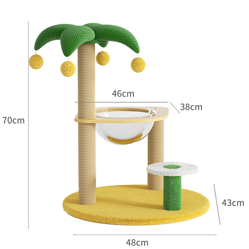 Compact Cat Tree & Scratcher-Petboxok