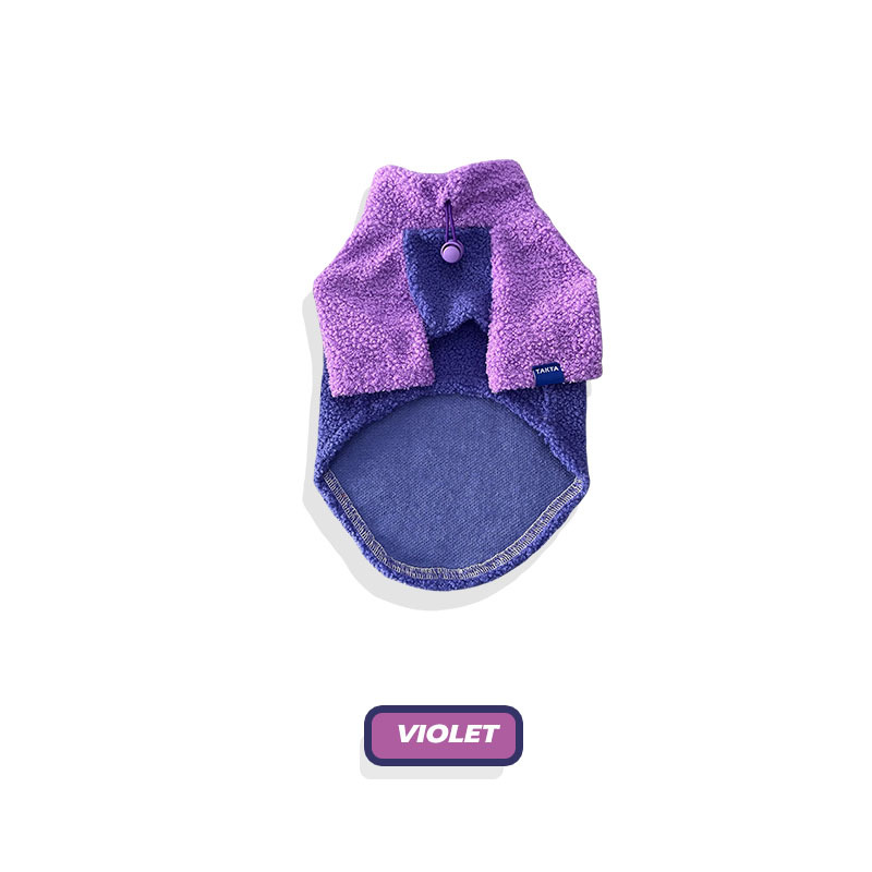 Two-Tone Dog Sweater - Warm Fleece Pullover-Petboxok