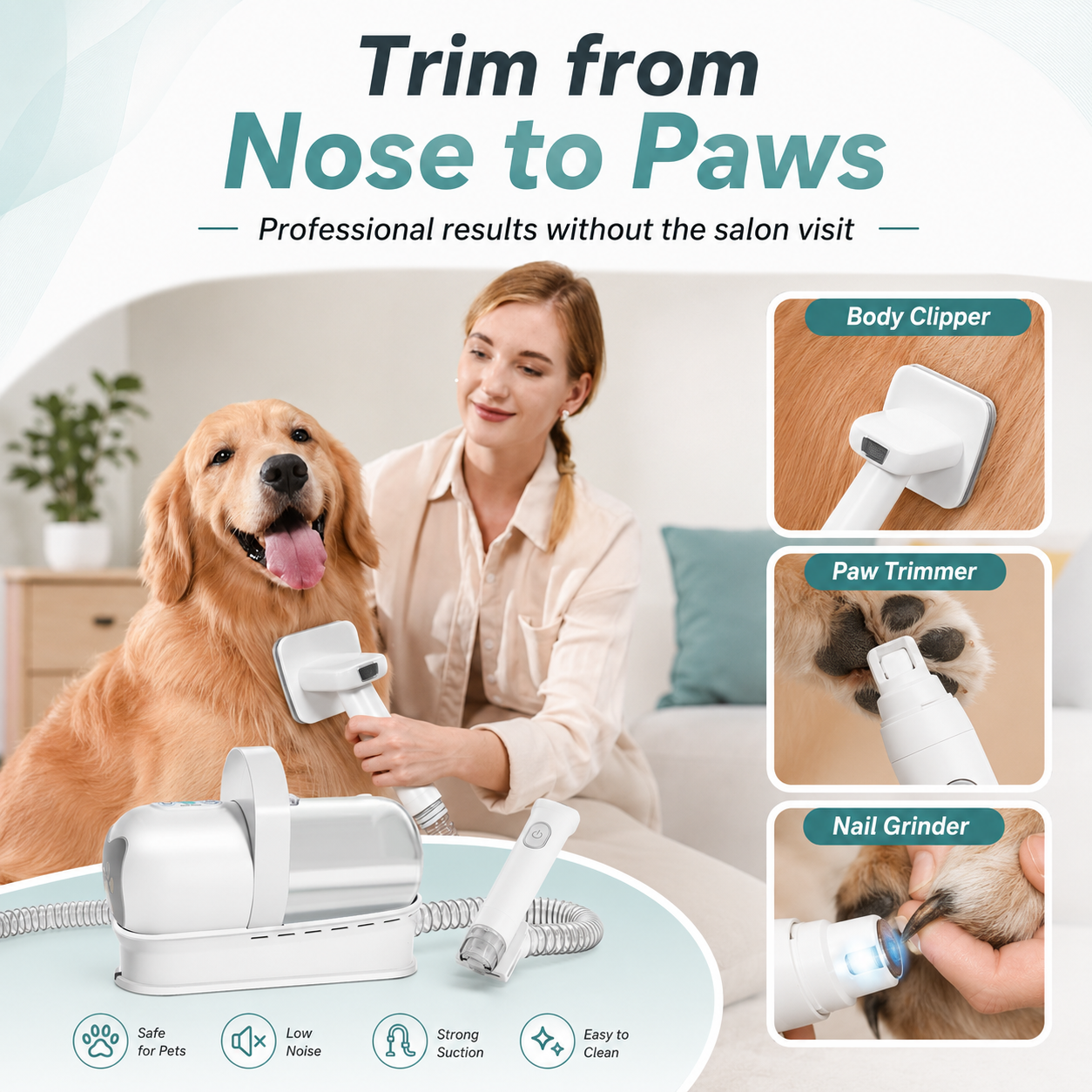 7-in-1 Mess-Free Home Grooming Station