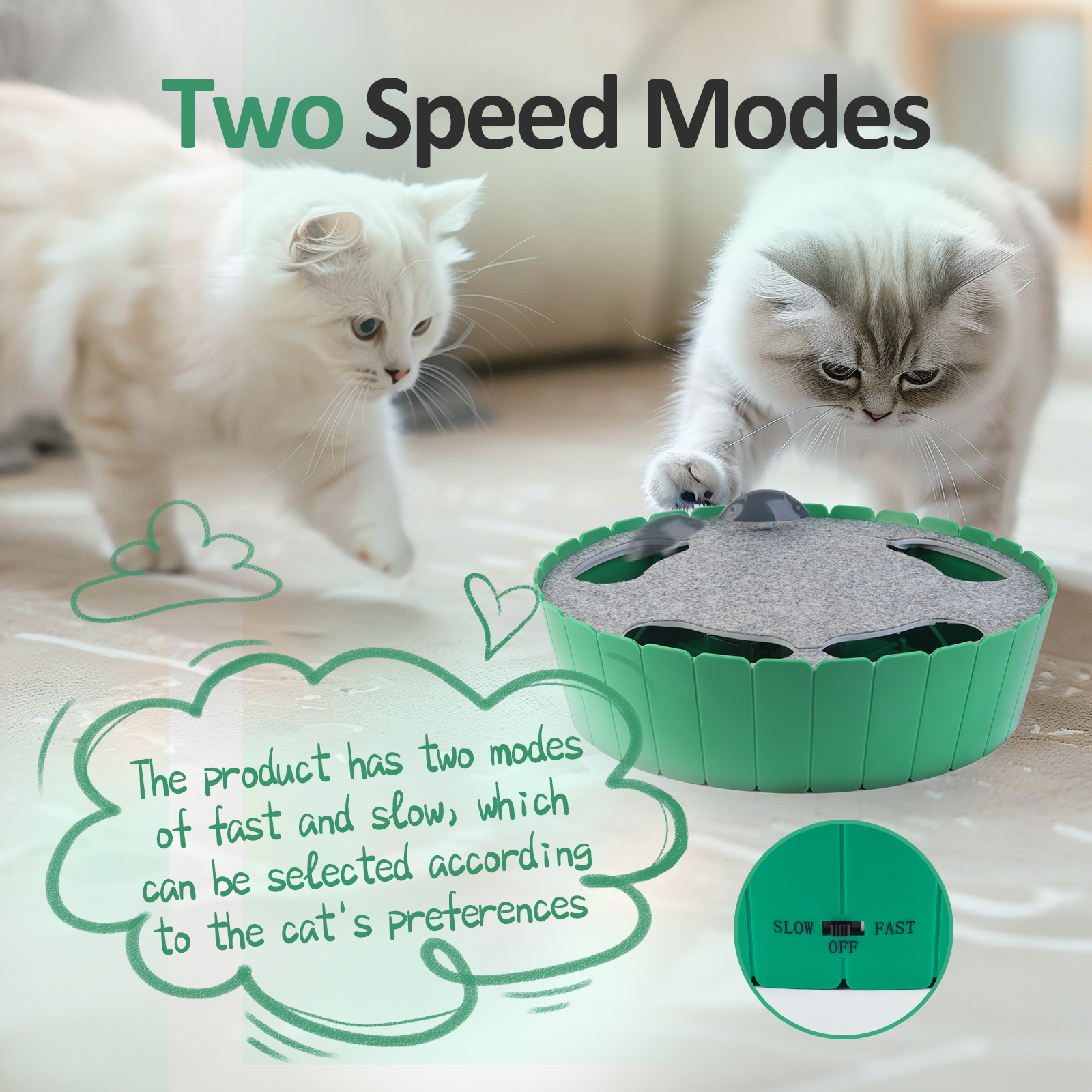 2-in-1 Upgraded Interactive Cat Toy-Petboxok
