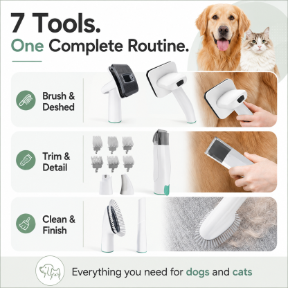 7-in-1 Mess-Free Home Grooming Station