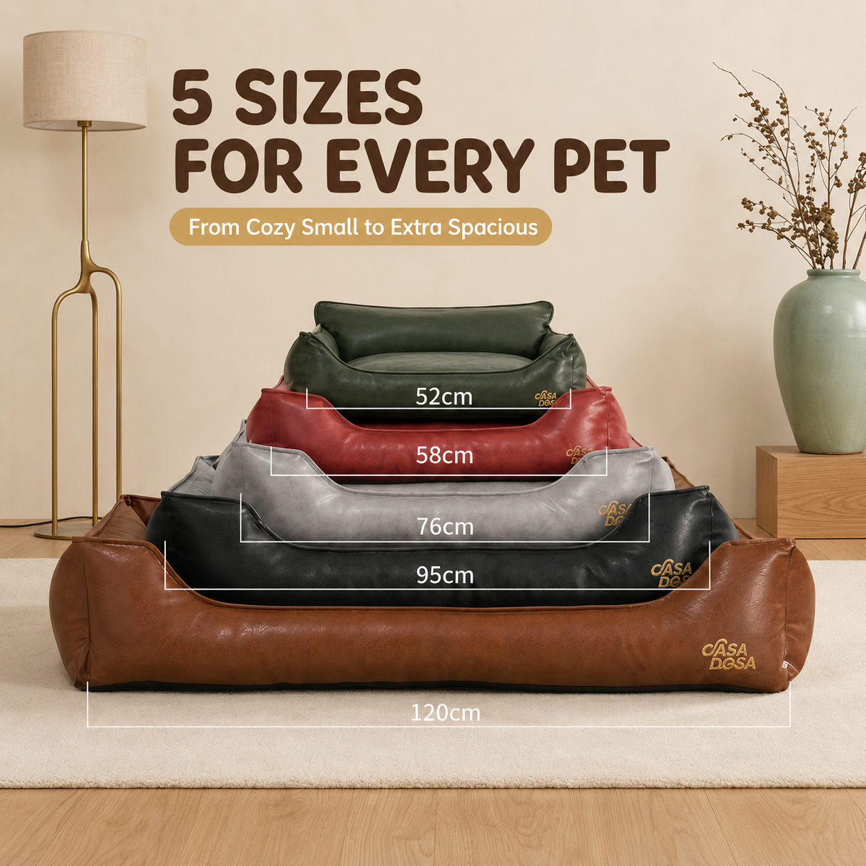 Mini Dog Sofa Bed - Waterproof Leather-Look Pet Couch