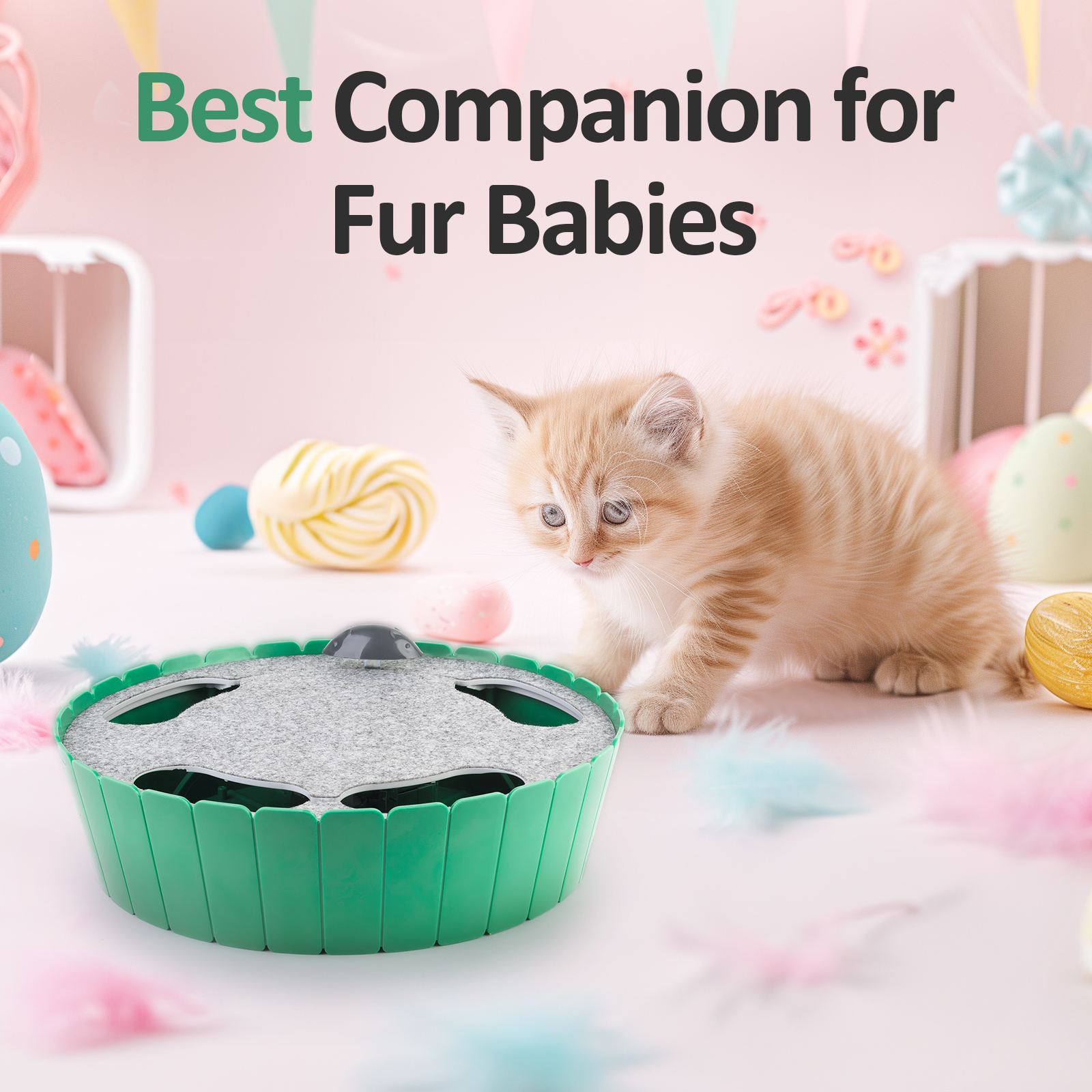 2-in-1 Upgraded Interactive Cat Toy-Petboxok