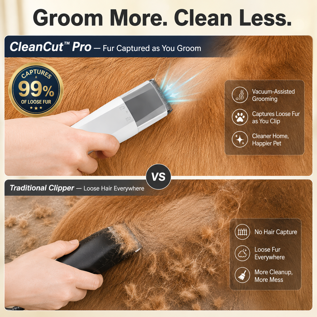 7-in-1 Mess-Free Home Grooming Station