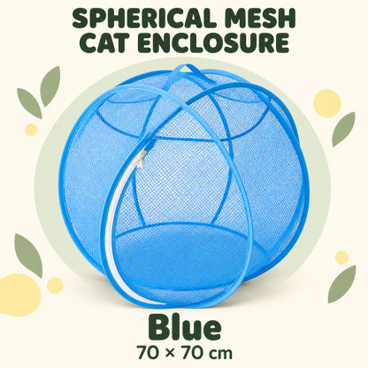Spherical Mesh Cat Enclosure with Zipper