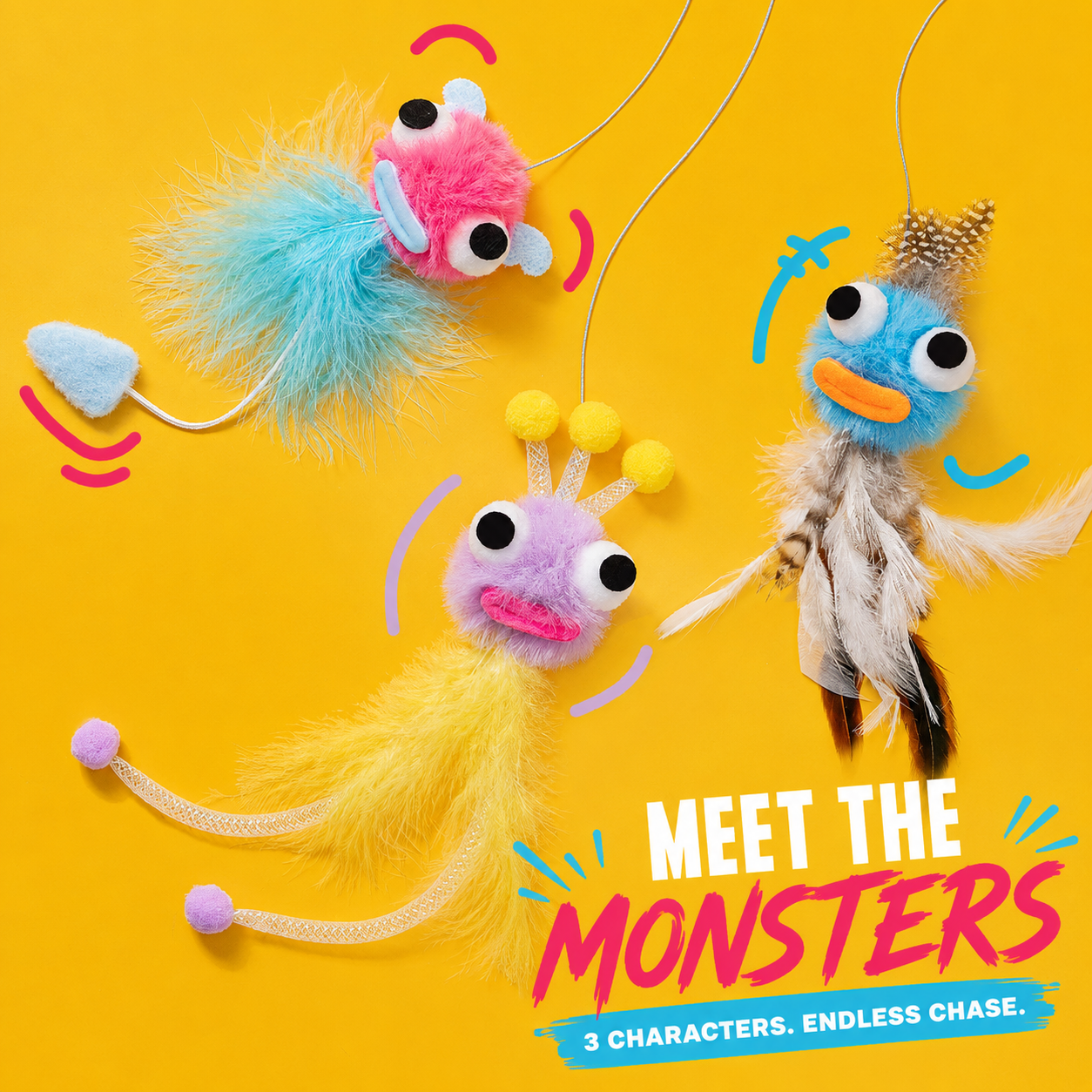 PawsHolic Monster Series Cat Wand