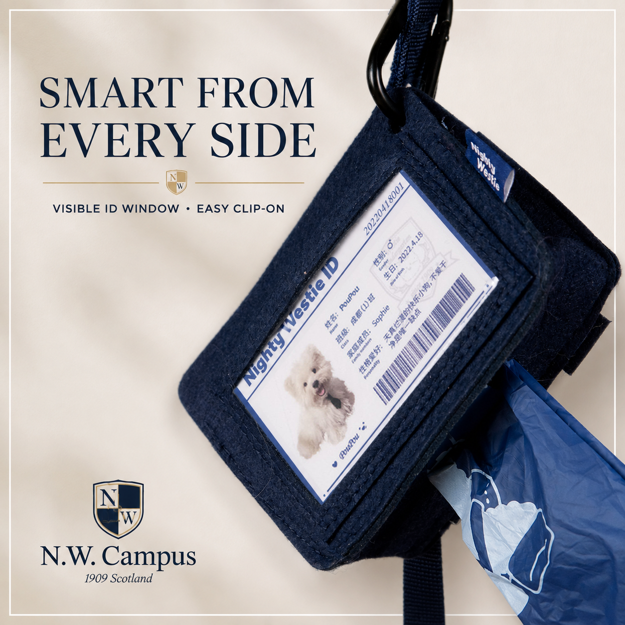 N.W. Campus Heritage Mini Backpack Poop Bag Holder