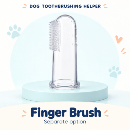 Dog Toothbrushing Helper - Textured Bone with Rope Handle