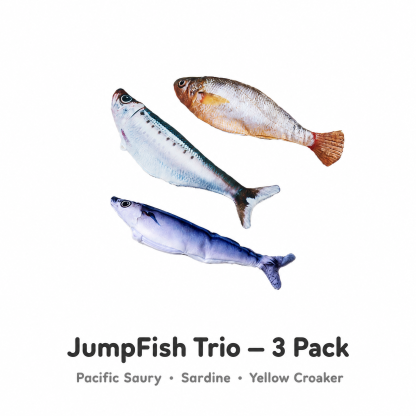JumpFish™ Trio | USB Flopping Fish Cat Toys