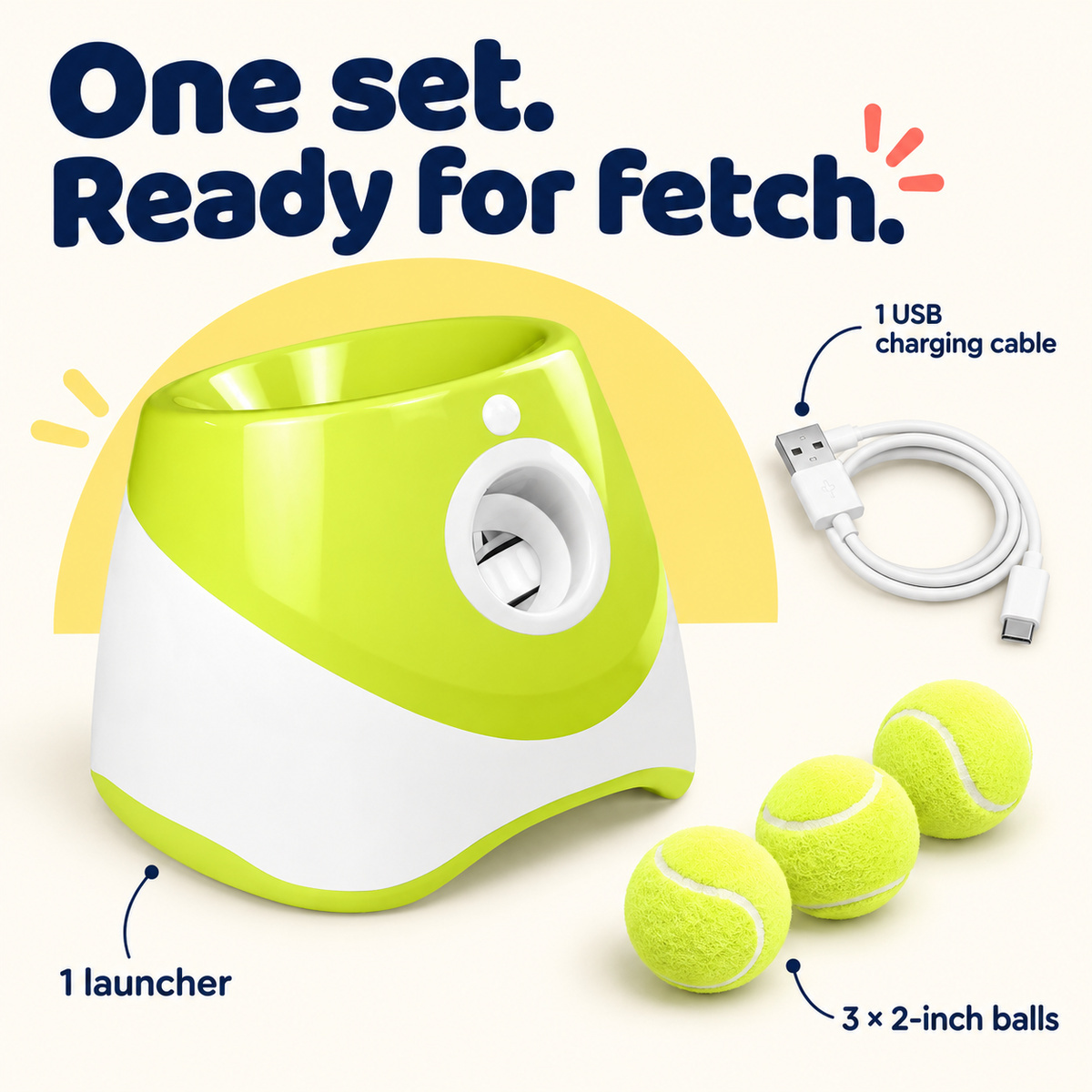 Automatic Dog Ball Launcher with 3 Distance Settings