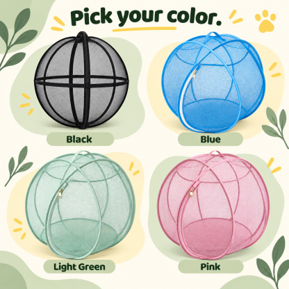 Spherical Mesh Cat Enclosure with Zipper