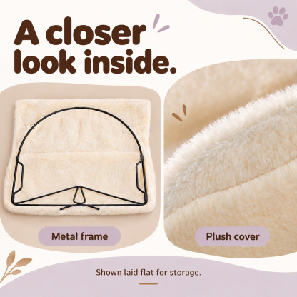 Plush Radiator-Hanging Cat Bed