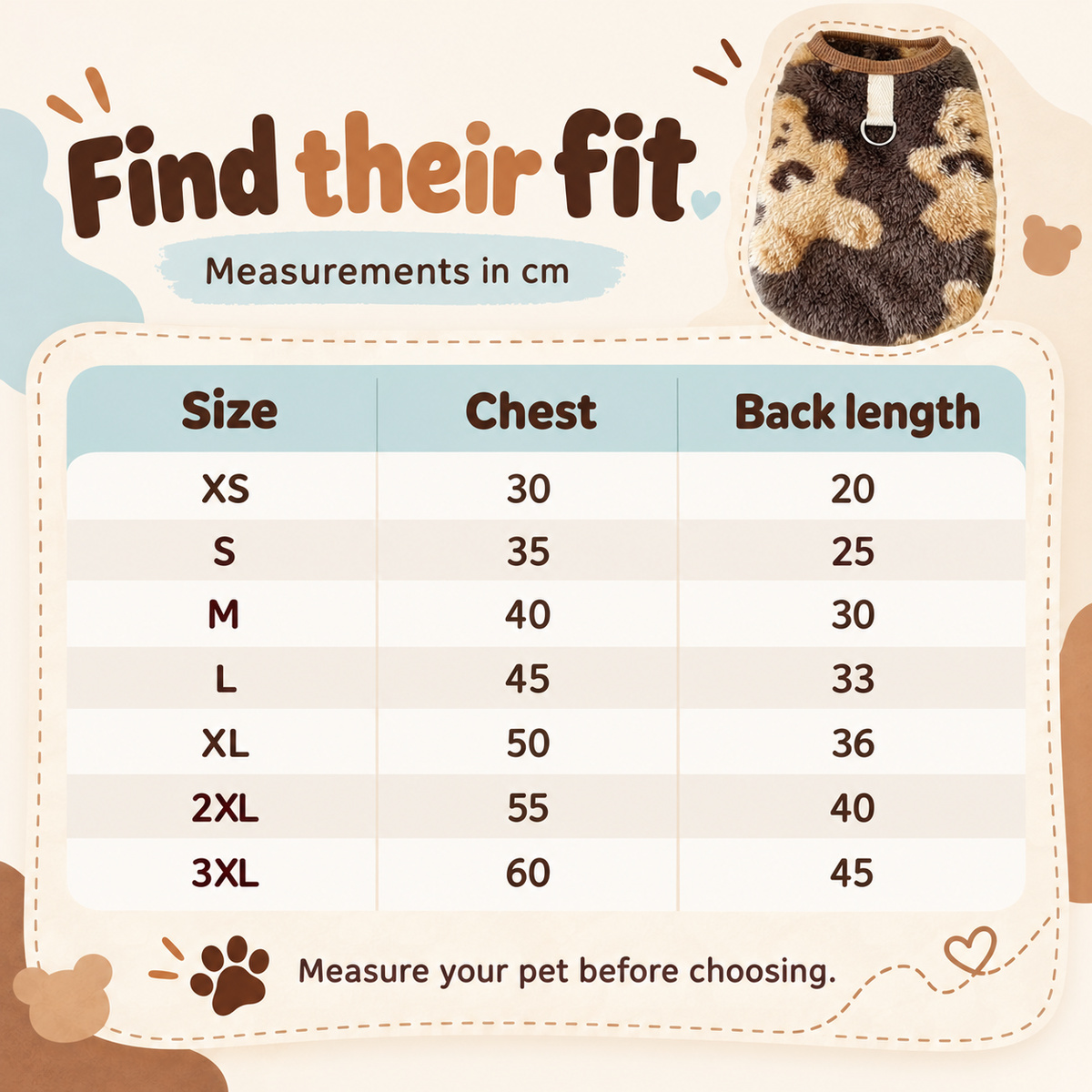 Patch-Pattern Plush Cat Vest