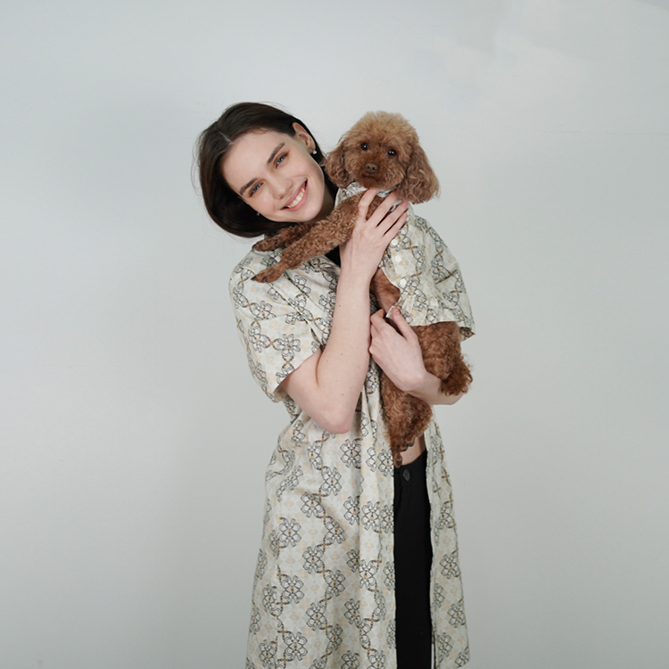 Short-Sleeve Shirt Dress — Cat & Dog Matching Outfit Series-Petboxok