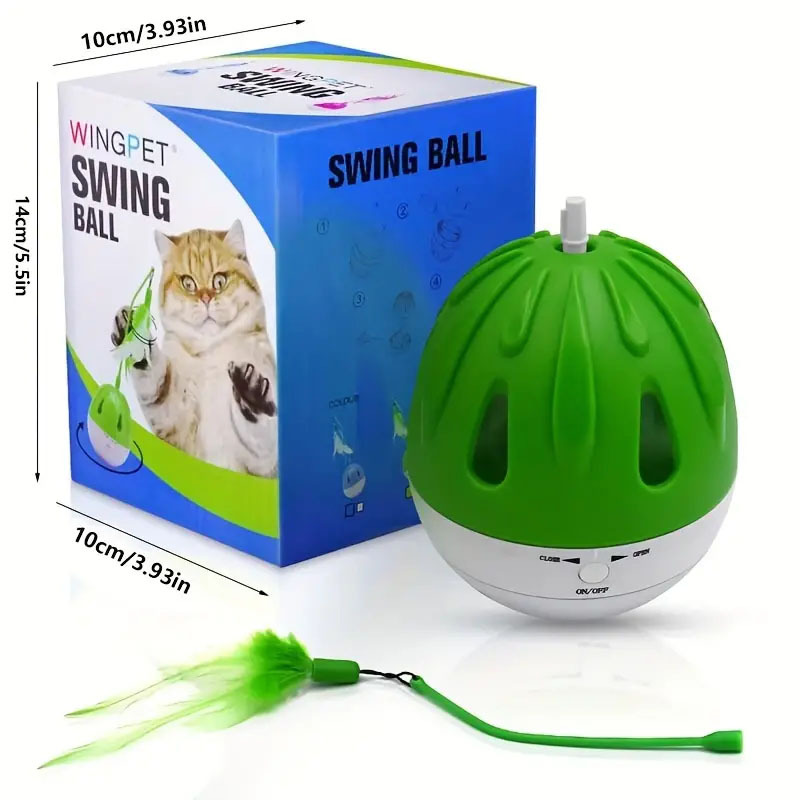 Multifuncational cat toy swing ball-Petboxok
