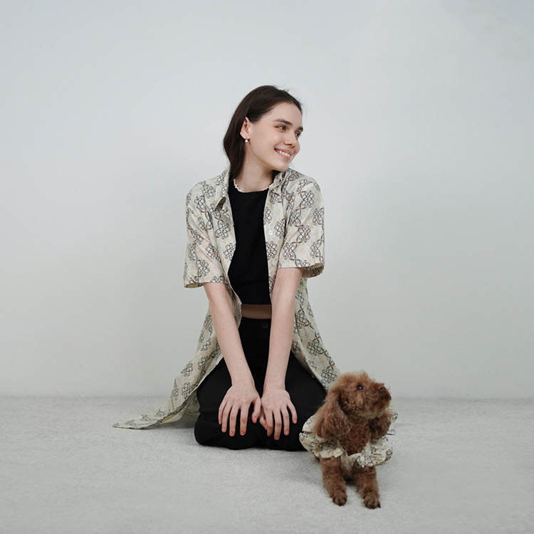 Short-Sleeve Shirt Dress — Cat & Dog Matching Outfit Series-Petboxok