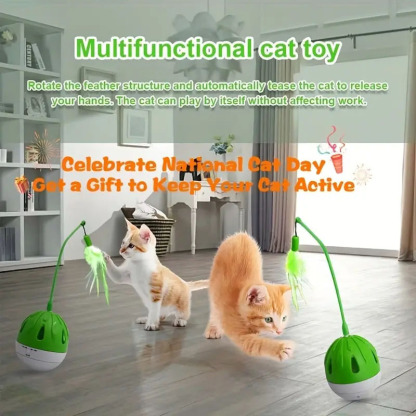 Multifuncational cat toy swing ball-Petboxok