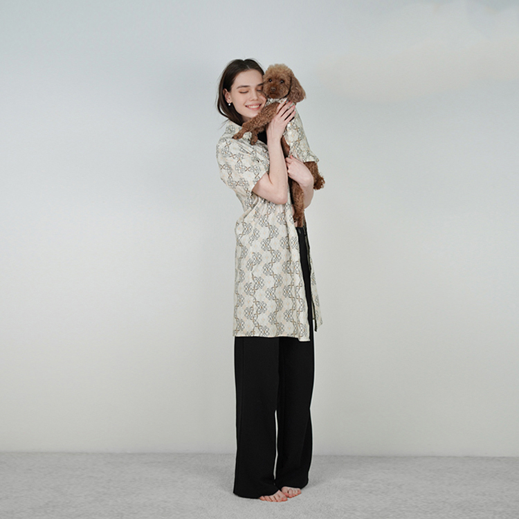 Short-Sleeve Shirt Dress — Cat & Dog Matching Outfit Series-Petboxok