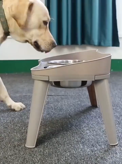 Rimmed Bowl with Elevated Stand