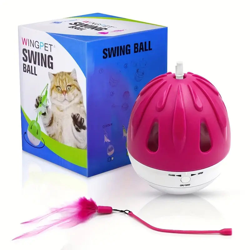 Multifuncational cat toy swing ball-Petboxok