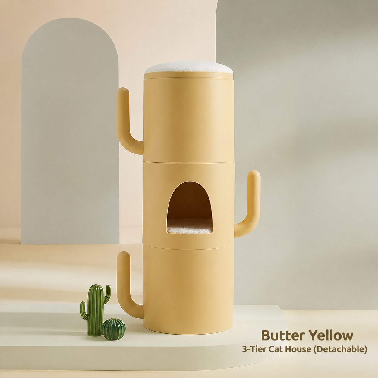 The Arched Sanctuary | Designer Cat Side Table & Bed
