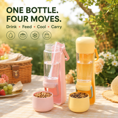 SipNChow 4-in-1 Dog Travel Water Bottle