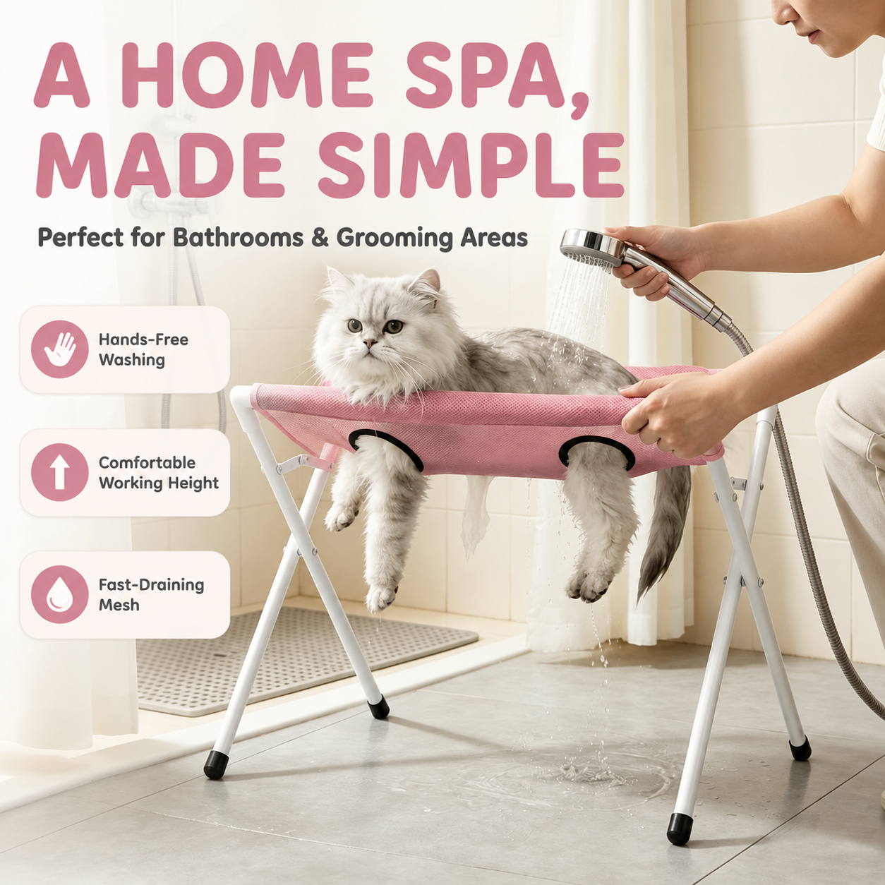 The BathBuddy Pro | 3-in-1 Hands-Free Pet Bathing & Grooming Stand