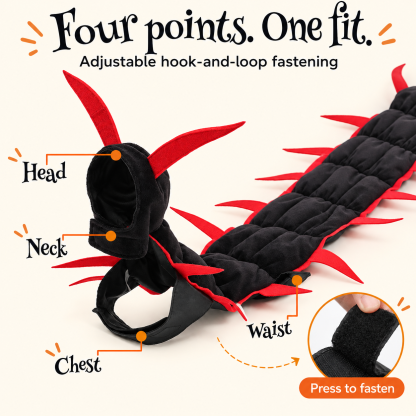 Giant Centipede Cat & Dog Halloween Costume | Full-Length Creepy-Crawly Pet Outfit