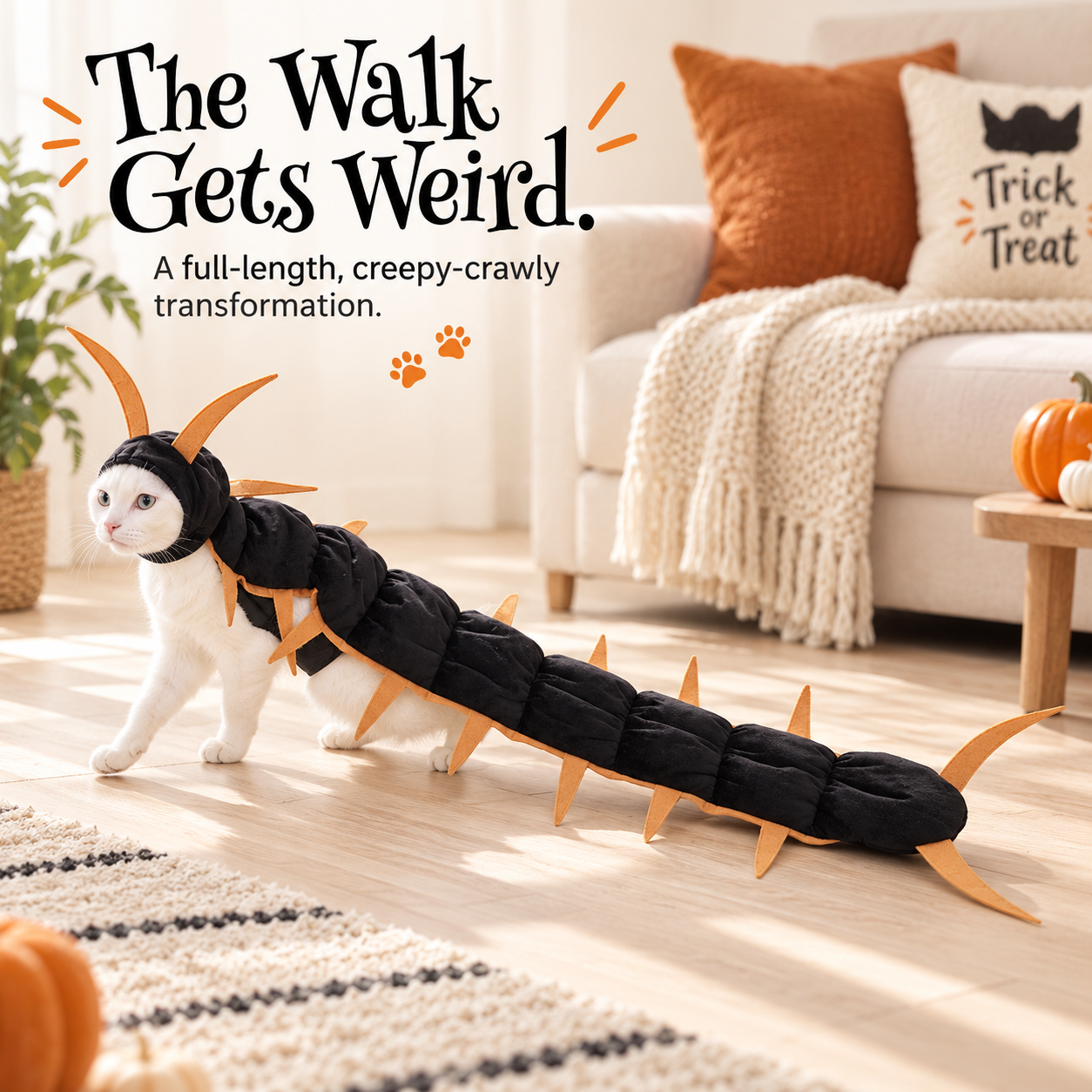 Giant Centipede Cat & Dog Halloween Costume | Full-Length Creepy-Crawly Pet Outfit