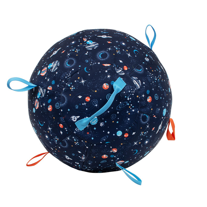 Interactive Inflatable Dog Play Ball with Grab Loops - Outdoor Push and Chase Toy