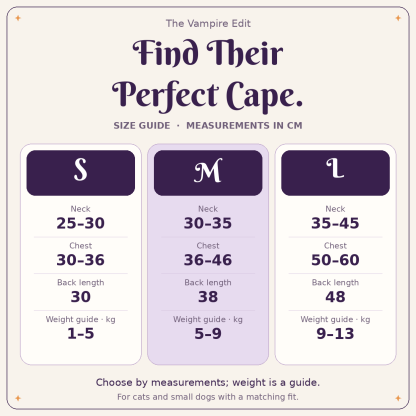 Violet Vampire Cat Cape | Purple Satin-Lined Halloween Cloak with Stand-Up Collar
