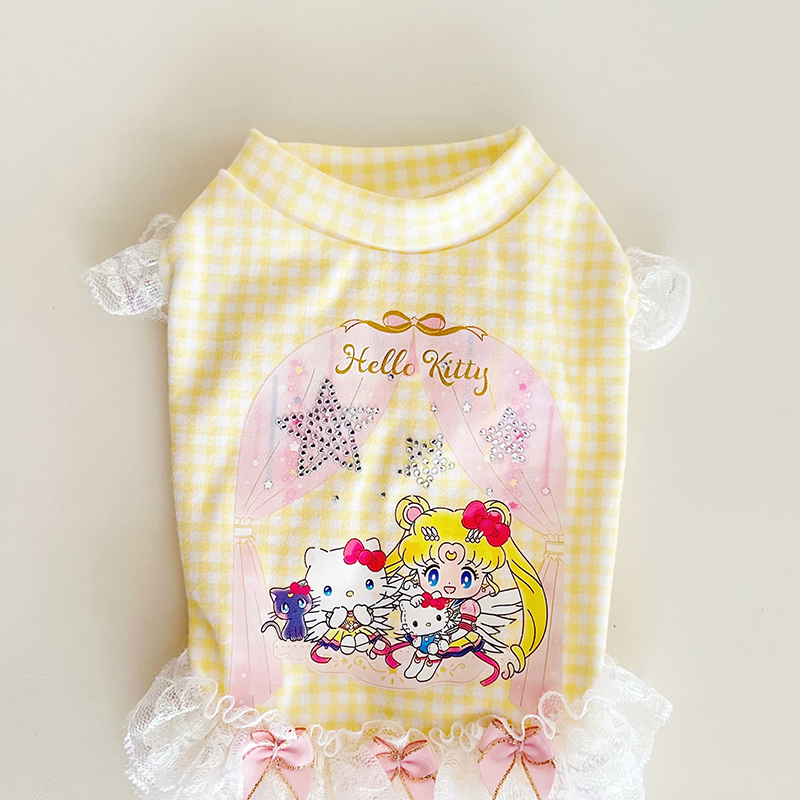 Plaid Princess Pet Dress-Petboxok